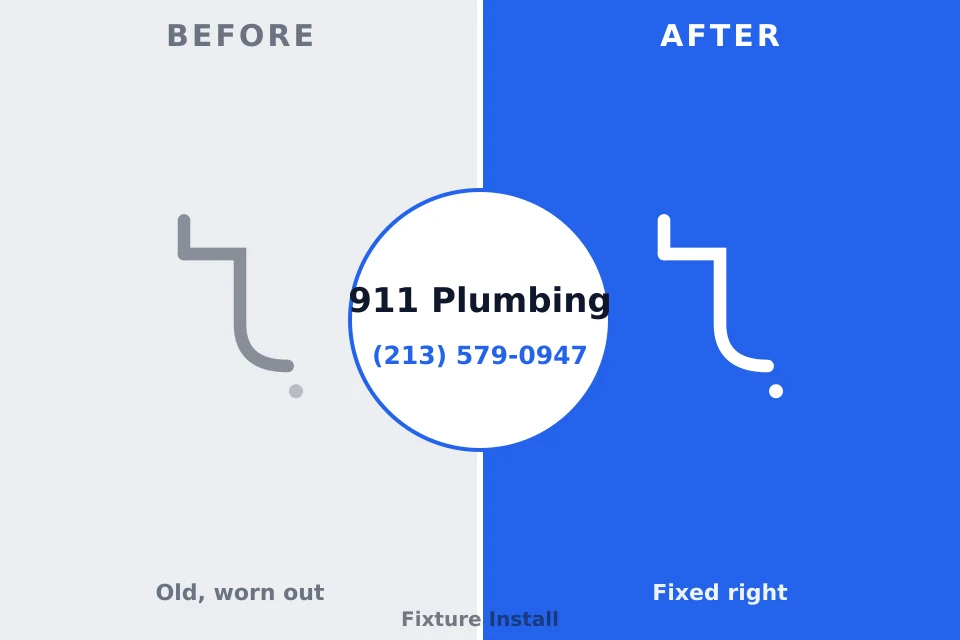 Before and after: plumbing repair Ebensburg, PA